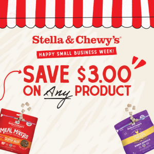 Get Offer | Save $3.00 On any one (1) Stella &amp; Chewy's product (Cat or Dog)