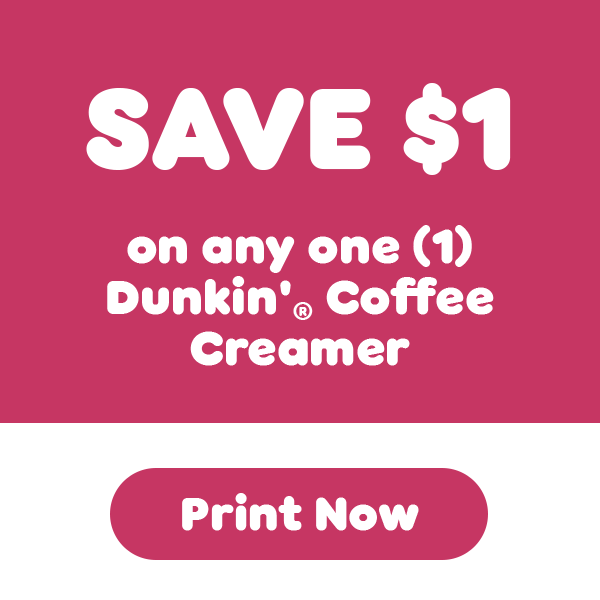 Get Offer Save 1.00 on any one (1) Dunkin'® Creamer