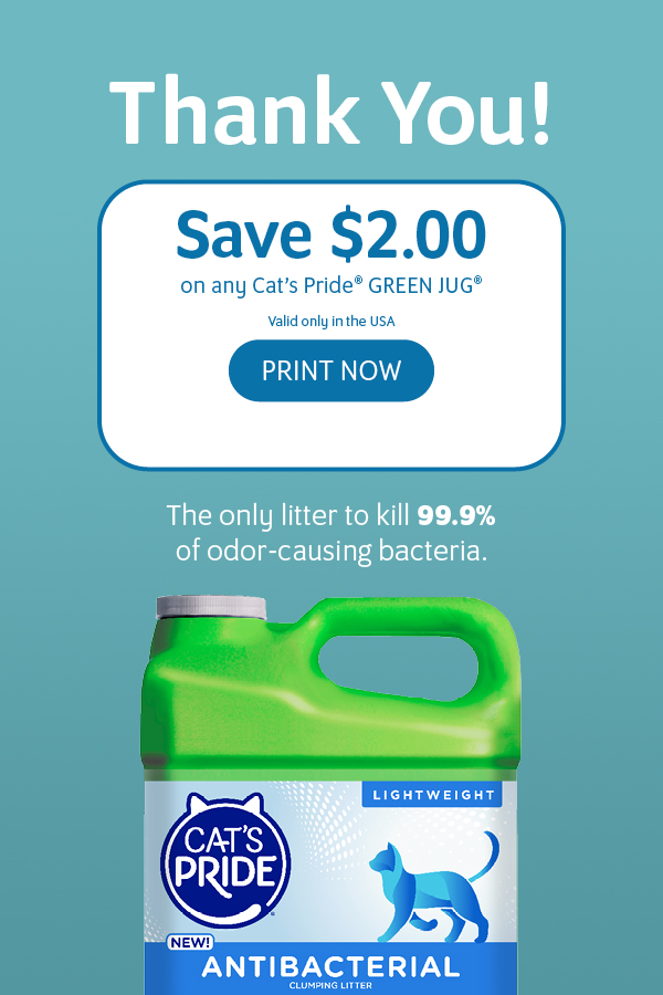 Get Offer Save 2.00 on any Cat's Pride® GREEN JUG™