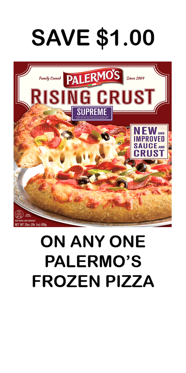 Get Offer | Save $1.00 on any ONE (1) Palermo’s Frozen Pizza