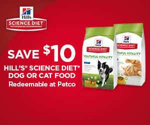 Get Offer | $10 Off Any One Bag of Hill's® Science Diet® dog or cat food